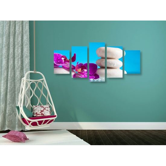 5-dielny obraz jedinenčé SPA zátišie