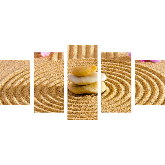 5-deilny obraz balanc v Zen záhrade