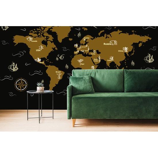 Tapeta dobrodrúžna mapa sveta