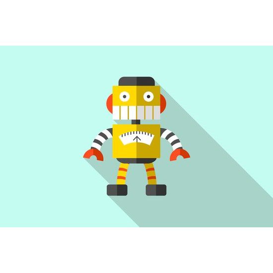 Tapeta zábavný žltý robot