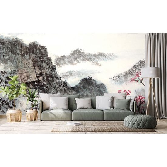 Samolepiaca tapeta jedinečná maľba čínskej krajiny