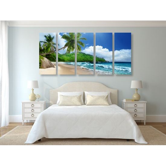 5-dielny obraz nádherné Seychely
