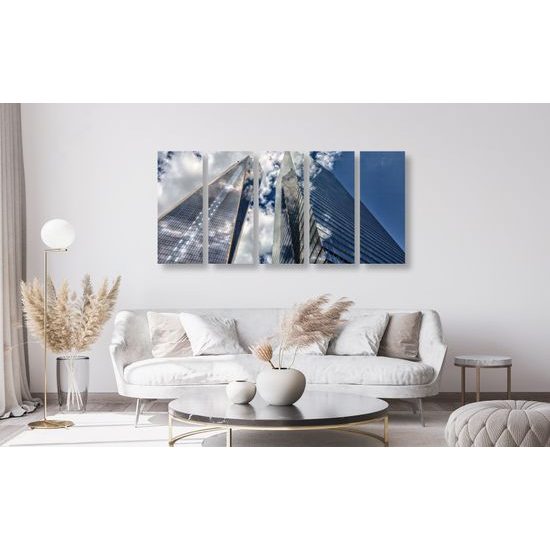5-dielny obraz mrakodrapy