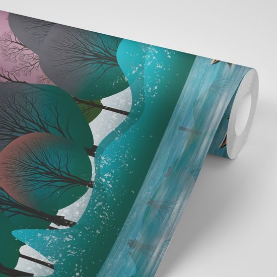 Samolepiaca tapeta džungľa v modernom prevedení