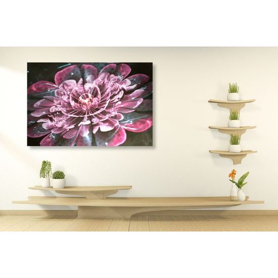 Obraz čaorvný lotosový kvet