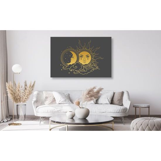 Obraz symboly slnka a mesiaca