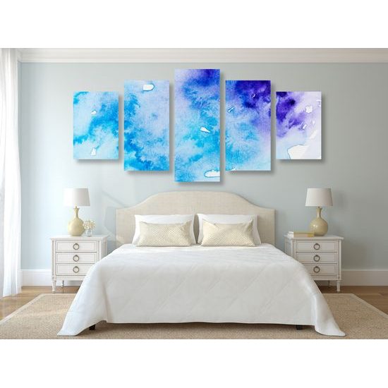 5-dielny obraz abstrakcia oblohy