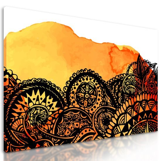 Obraz zaujímavá oranžová Mandala