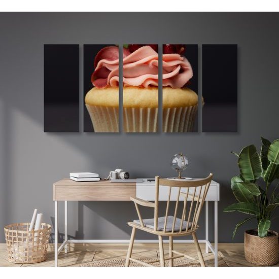 5-dielny obraz chutný muffin