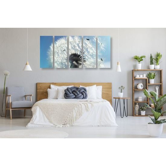 5-dielny obraz púpava v rozkvete