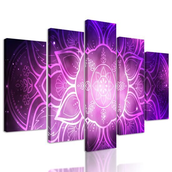5-dielny obraz galaktická Mandala
