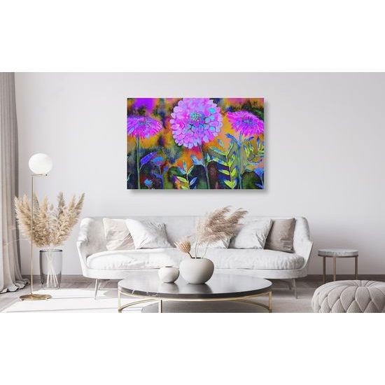 Obraz neobyčajné fialové kvetiny