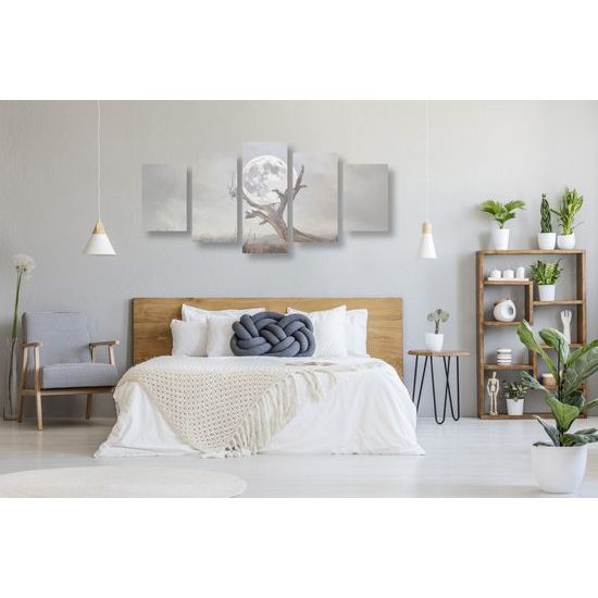 5-dielny obraz zaujímavé zobrazenie mesiaca