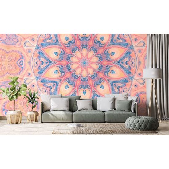 Samolepiaca tapeta hypnotická Mandala v pastelových farbách
