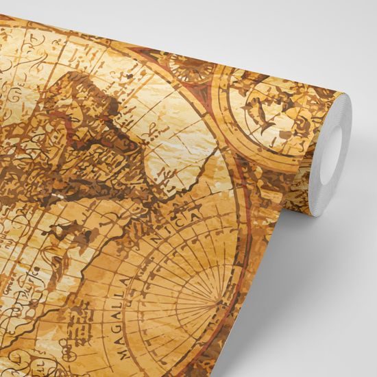 Samolepiaca tapeta stará mapa sveta