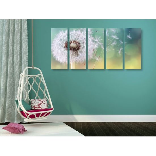 5-dielny obraz púpava vo vetre