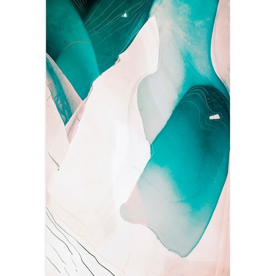 Obraz abstraktné modré lagúny