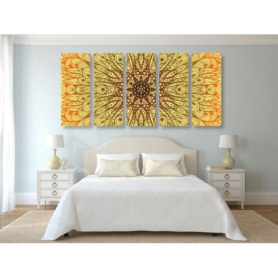 5-dielny obraz zaujímavá luxusná Mandala