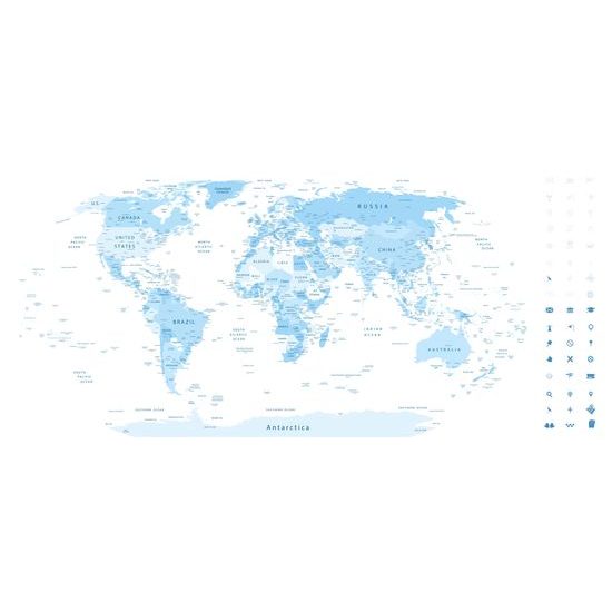 Obraz precízna mapa sveta