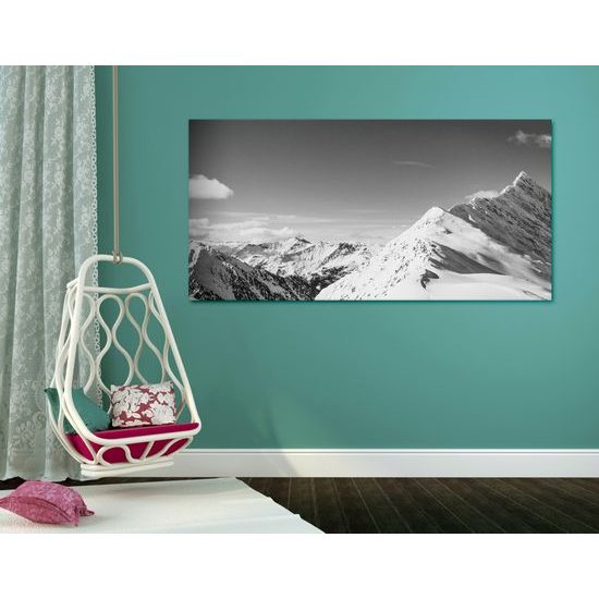 Obraz nekonečné kopce v čiernobielom prevedení