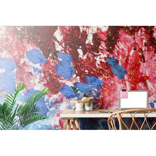 Samolepiaca tapeta detail akvarelovej abstrakcie