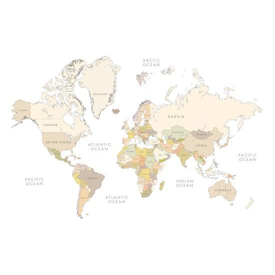 Samolepiaca tapeta klasická vintage mapa sveta