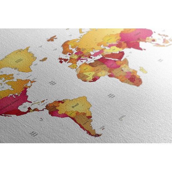 Obraz krásna pestrofarebná mapa