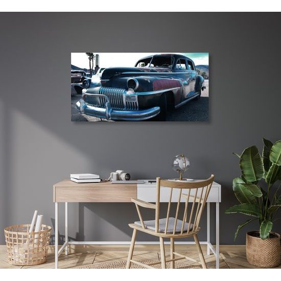 Obraz americký veterán na vrakovisku