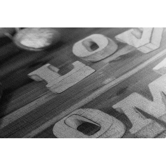 Obraz sladký domov v čiernobielom prevedení