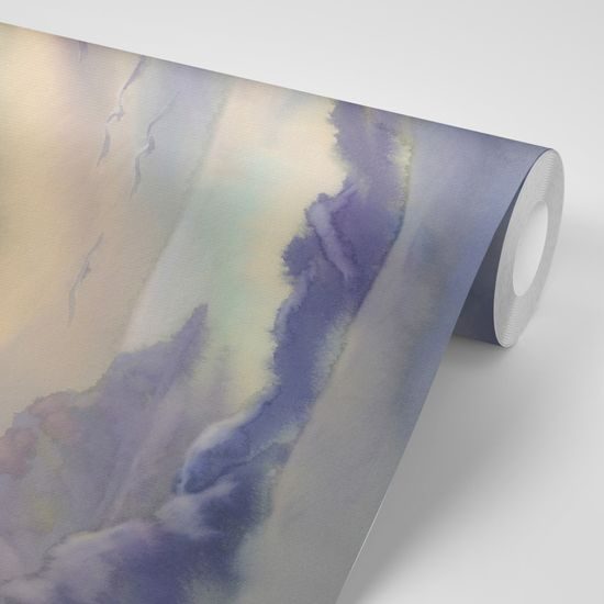 Samolepiaca tapeta odlietajúce vtáky nad jazerom