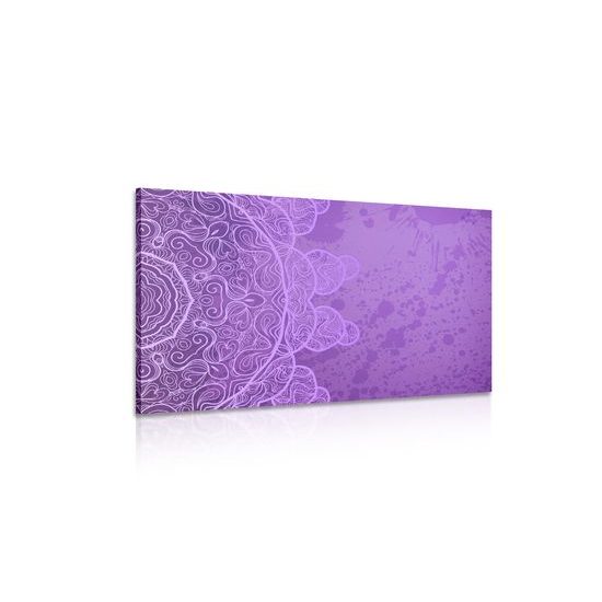 Obraz fialová Mandala s abstraktnými prvkami