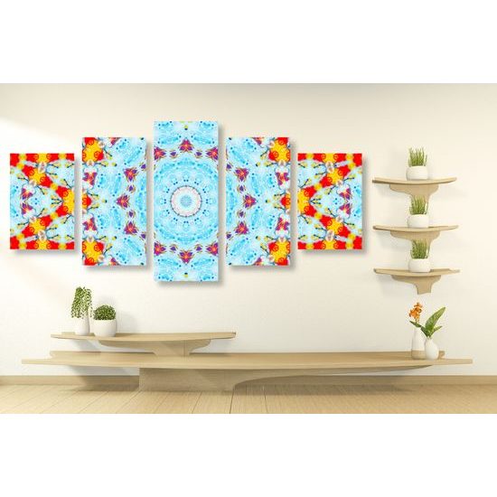 5-dielny obraz nevšedná mandala