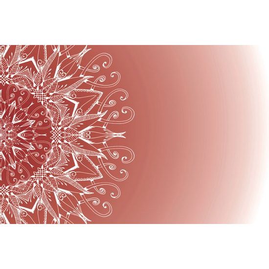 Tapeta zaujímavá Mandala na bordovom pozadí