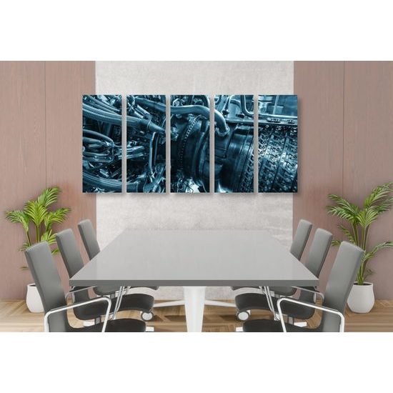 5-dielny obraz turbína