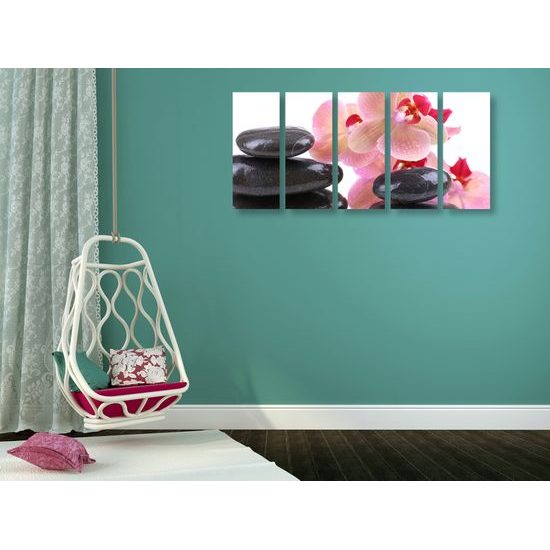 5-dielny obraz relaxačne SPA zátišie