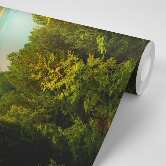 Okúzľujúca samolepiaca fototapeta krása tyrkysovej rieky