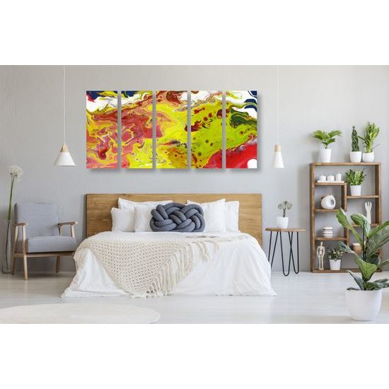 5-dielny obraz umelecká farebná kombinácia