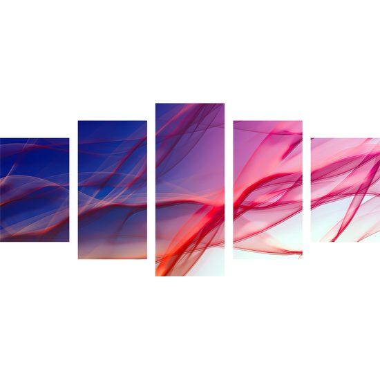 5-dielny obraz abstraktné vzory na farebnom pozadí