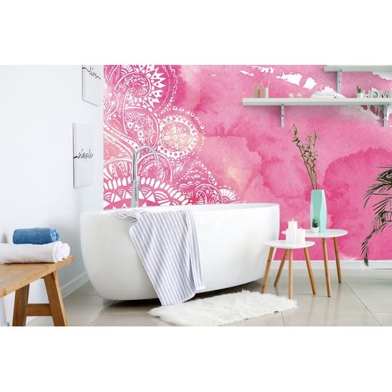 Tapeta Mandala v ružovom prevedení