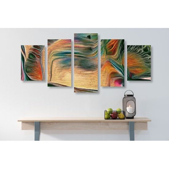 5-dielny obraz abstraktné umelecké dielo