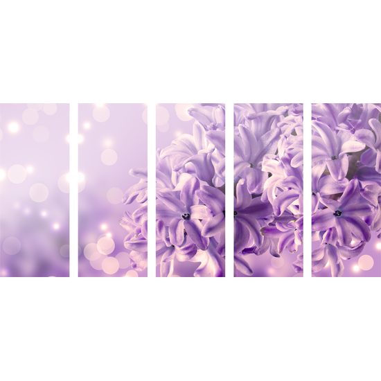 5-dielny obraz orgován v fialovom prevedení