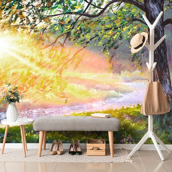 Samolepiaca tapeta prebúdzajúci sa ranný les