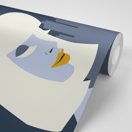 Tapeta záhadná žena v temnom meste