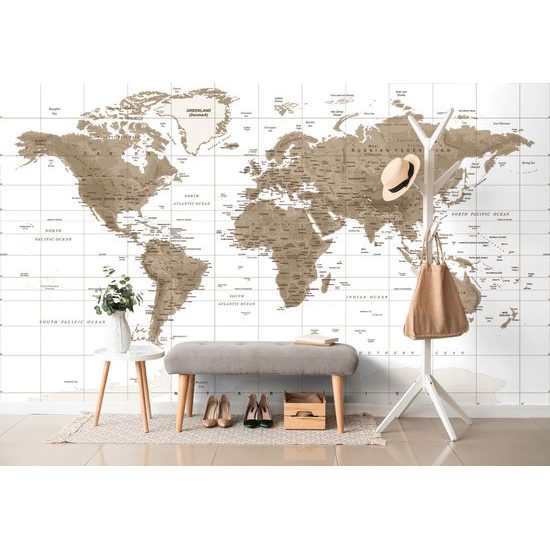 Samolepiaca tapeta štýlová vintage mapa