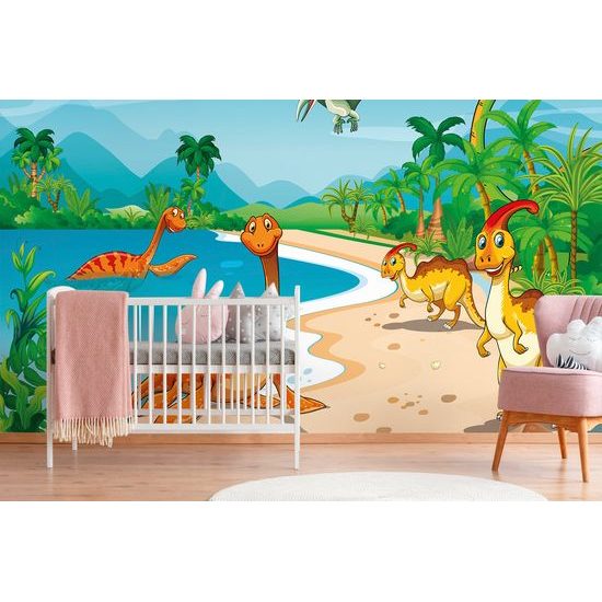 Tapeta štastné dinosaury