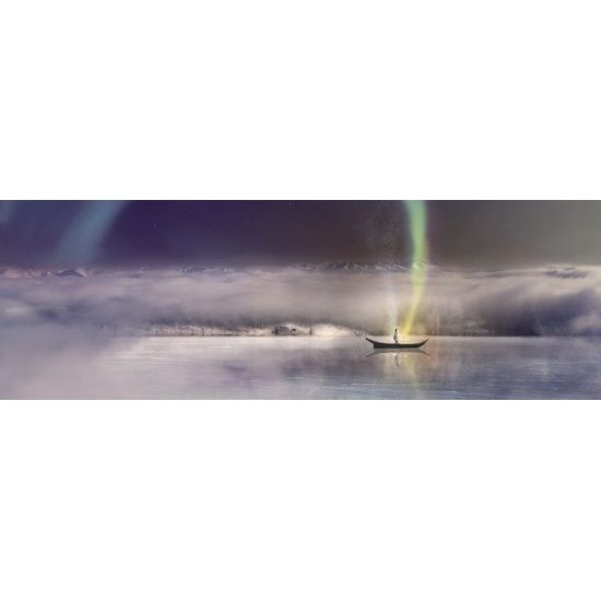 Obraz hviezdna obloha nad temným jazerom