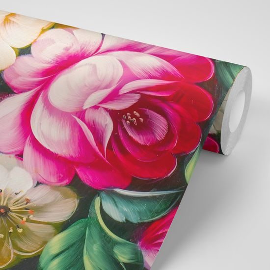 Okúzľujúca samolepiaca tapeta kvety v impresionistickom štýle