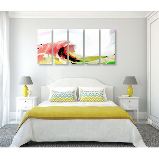 5-dielny obraz abstrakcia Slovenských kopcov