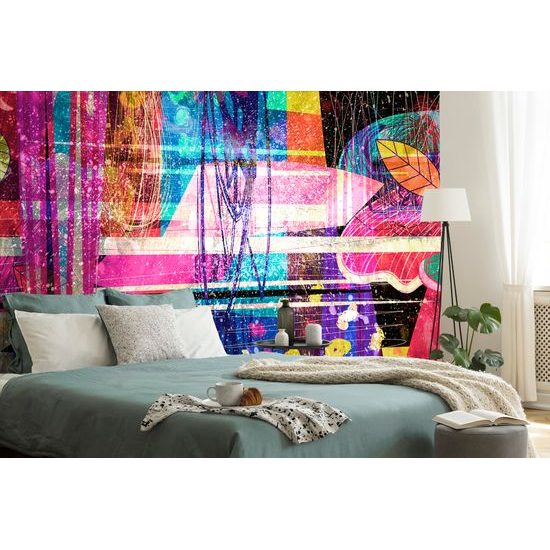 Samolepiaca tapeta abstrakcia z farieb a tvarov