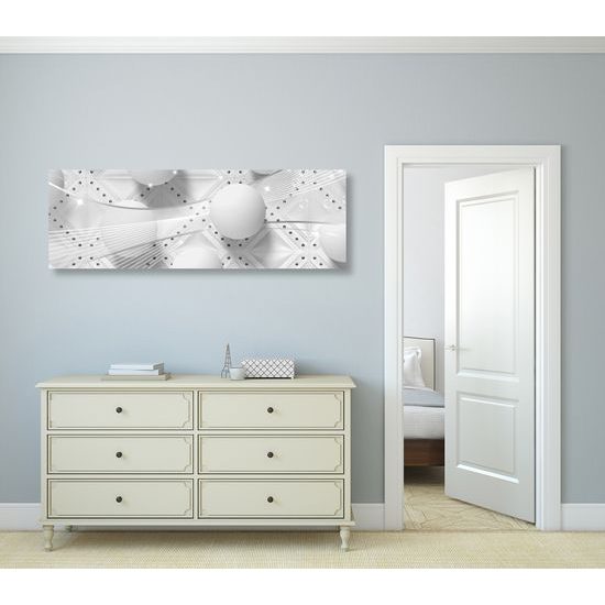 Obraz jemný luxus v čiernobielom prevedení